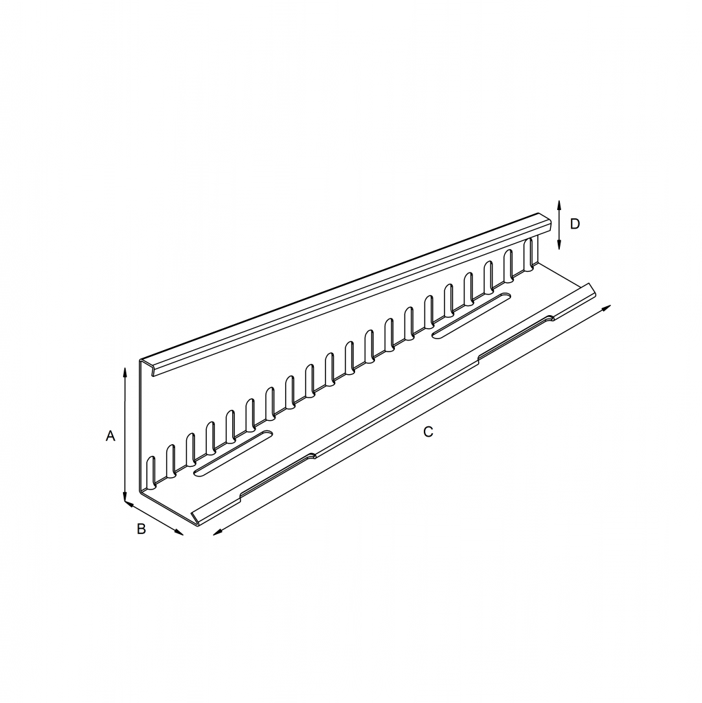Kačírková lišta okrajová PVC plech – spádová výkres