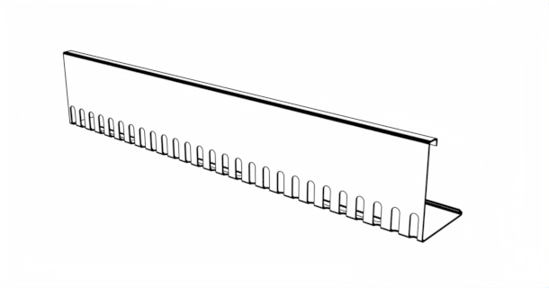 Kačírková lišta okrajová PVC – rovnávýkres