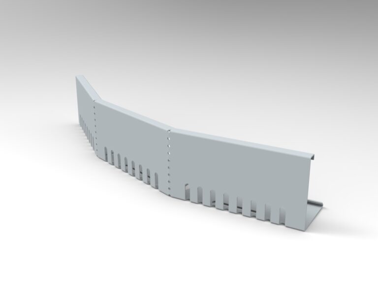 Kačírková lišta okrajová PVC plech – oblouková