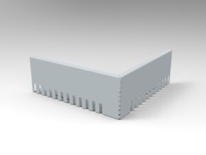 Kačírková lišta okrajová PVC plech – rohová náhledový obrázek