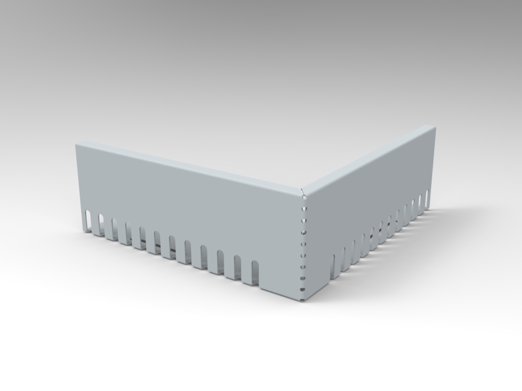 Kačírková lišta okrajová PVC plech – rohová náhledový obrázek