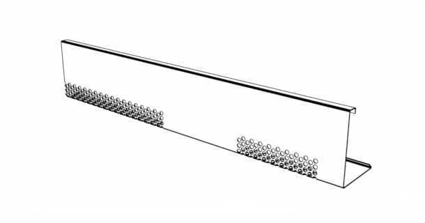 Kačírková lišta pro dělení souvrství – rovná výkres