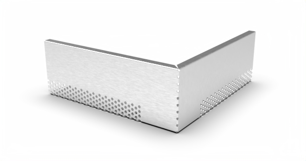 Kačírková lišta pro dělení souvrství – rohová