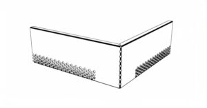 Kačírková lišta pro dělení souvrství – rohová výkres